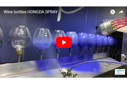 HONGDA rotay bell electrostatic spray gun for wine glass bottles spraying
